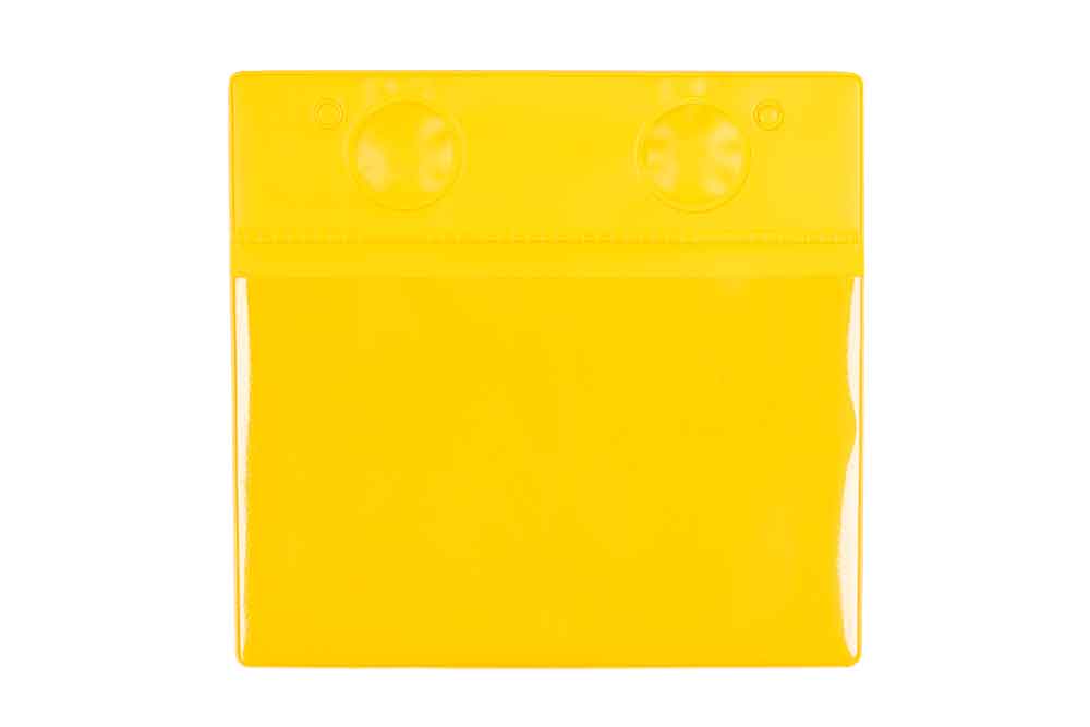 Magnet Taschen  aus PVC - DIN A6 quer - 4 Farben