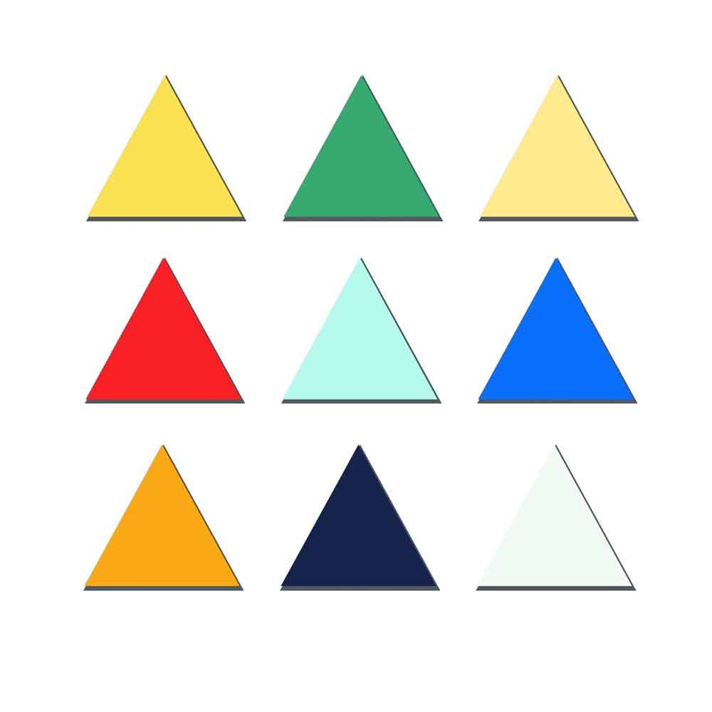 Magnetische Symbole - Dreiecke in 2 Größen und 11 Farben - Zubehör zu Magnettafeln Magnetische Symbole - Dreiecke in 2 Größen und 11 Farben - Zubehör zu Magnettafeln
