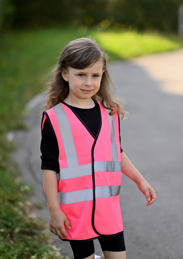 Korntex® Kinderwarnweste "Esbjerg" - Vier Reflexstreifen - Signal-Orange - XXS