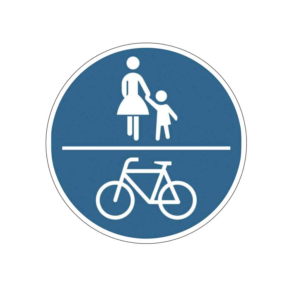 Verkehrszeichen - StVO - Gemeinsamer Fuß- und Radweg - 2 Größen Verkehrszeichen - StVO - Gemeinsamer Fuß- und Radweg - 2 Größen
