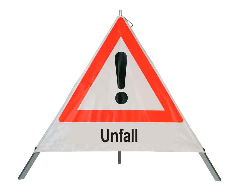 39-25-126-0-00-03-056-unfall-678243 Safety Faltsignal - Grundfarbe weiß, verschiedene Symbole/Texte möglich,