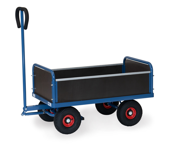 Handwagen mit 4 Wänden - in 2 Größen - Luft-Bereifung - Tragkraft 500 kg