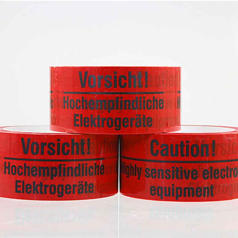 Selbstklebendes PVC-Packband - Vorsicht! Hochempfindliche Elektrogeräte