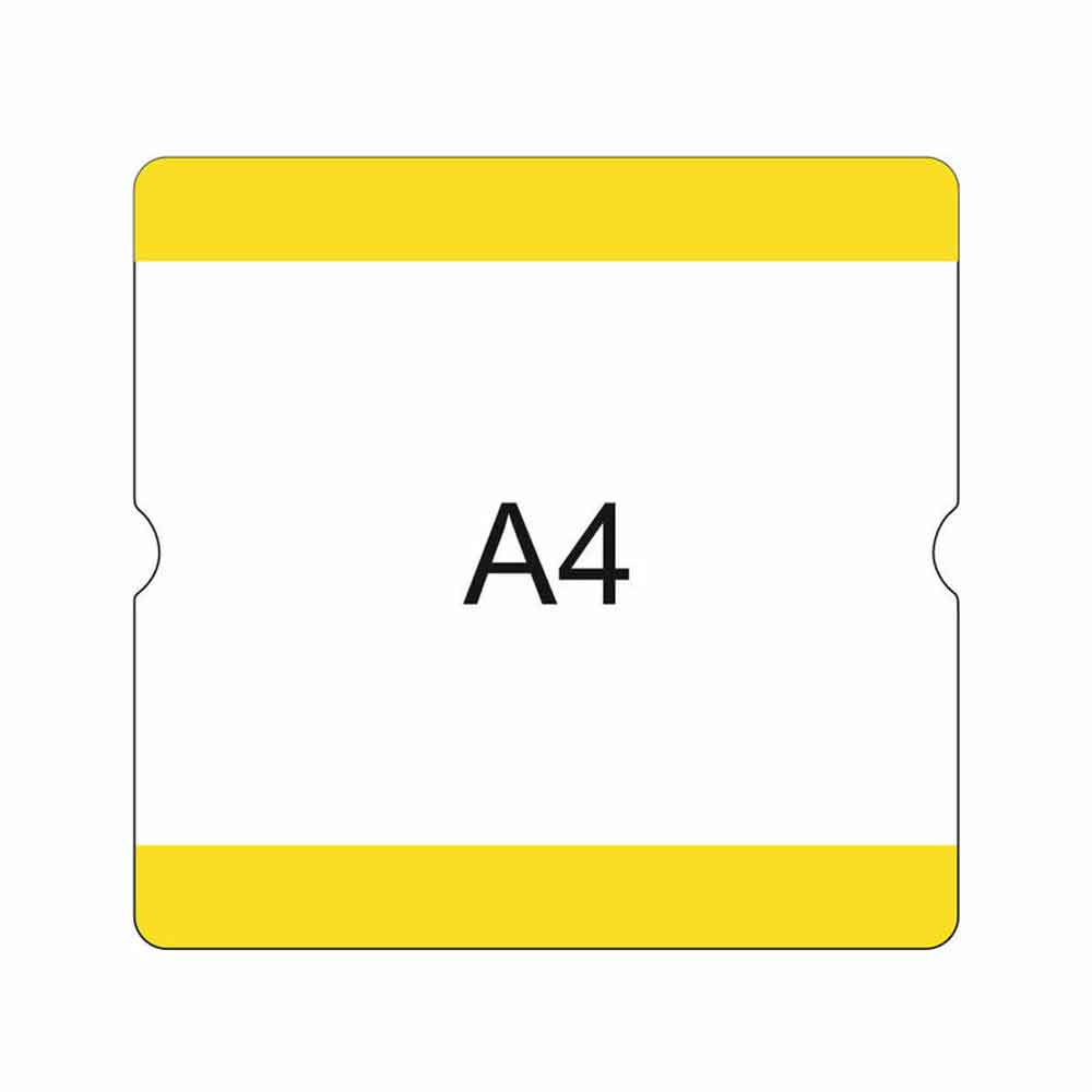 31-80-020-0-00-08-002-bodenbeschriftungstasche-a4-gelb-3d2183 Beschriftungstaschen - selbstklebend - für den Innenbereich - DIN A4 Einleger