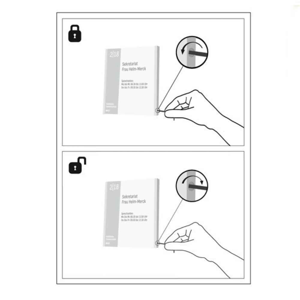 LITE Secure Türschild - mit Einlagensicherung - aus Acrylglas und Edelstahl