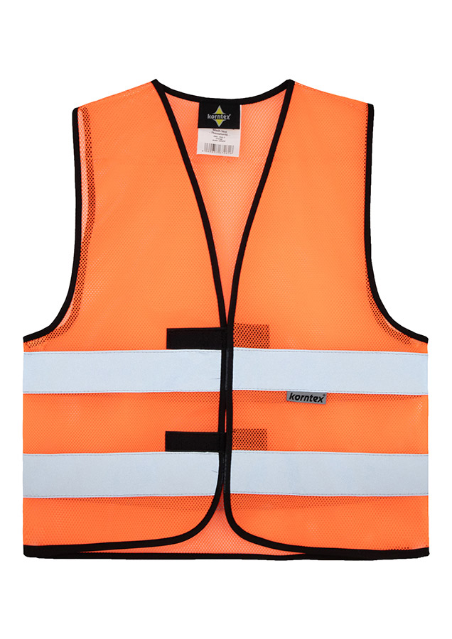 Korntex® Mesh Warnweste „Thessaloniki“ - Orange - 7XL