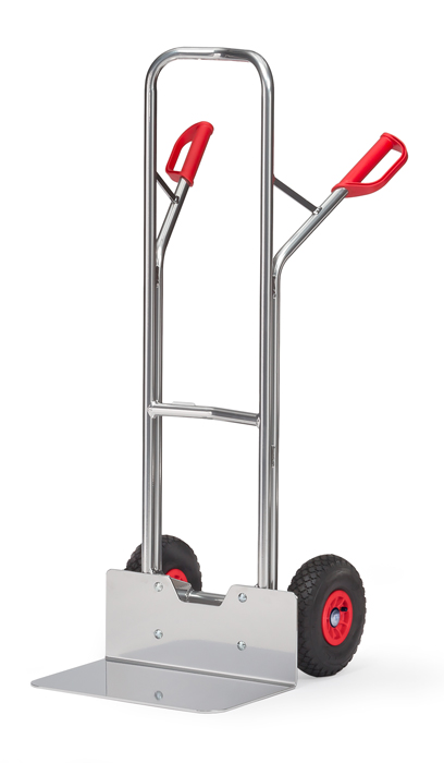 A1326L_fetra_alu-stapelkarre-362faa Alu-Stapelkarre - H 1300 mm - Schaufeltiefe 300 mm - Tragkraft 200 kg - mit 3 Radausstattungen
