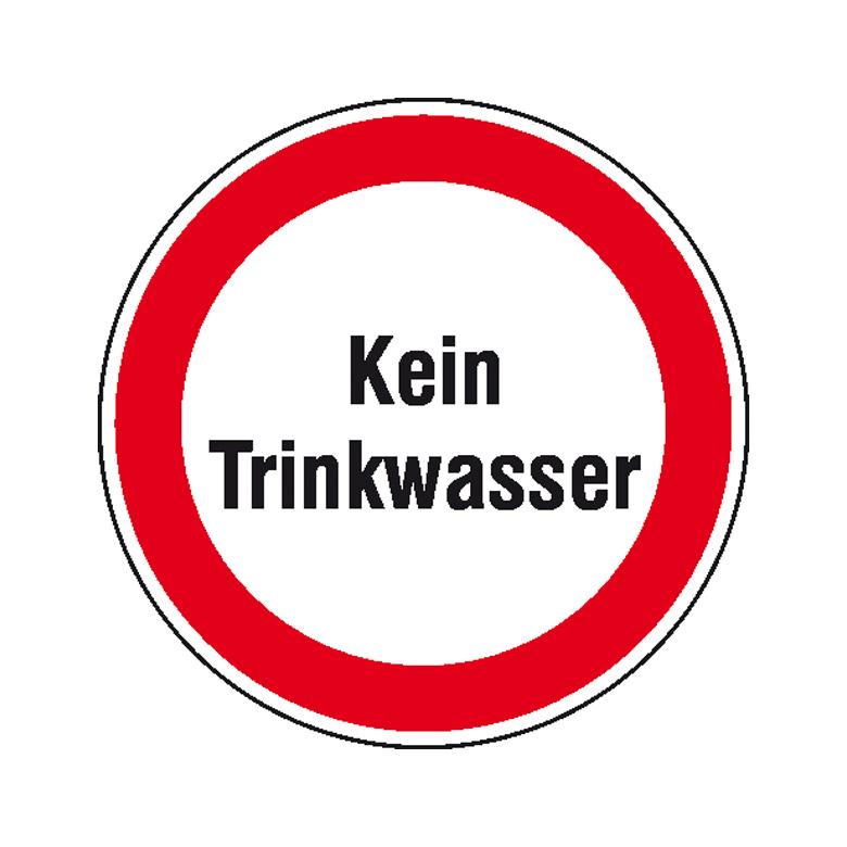 Hinweisschild - Betriebskennzeichnung - Text: Kein Trinkwasser