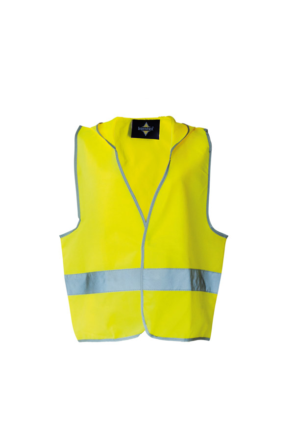 Korntex® Kinder Warnweste mit Kapuze „Odense“ - Signal-Gelb - S Korntex® Kinder Warnweste mit Kapuze „Odense“ - Signal-Gelb - S