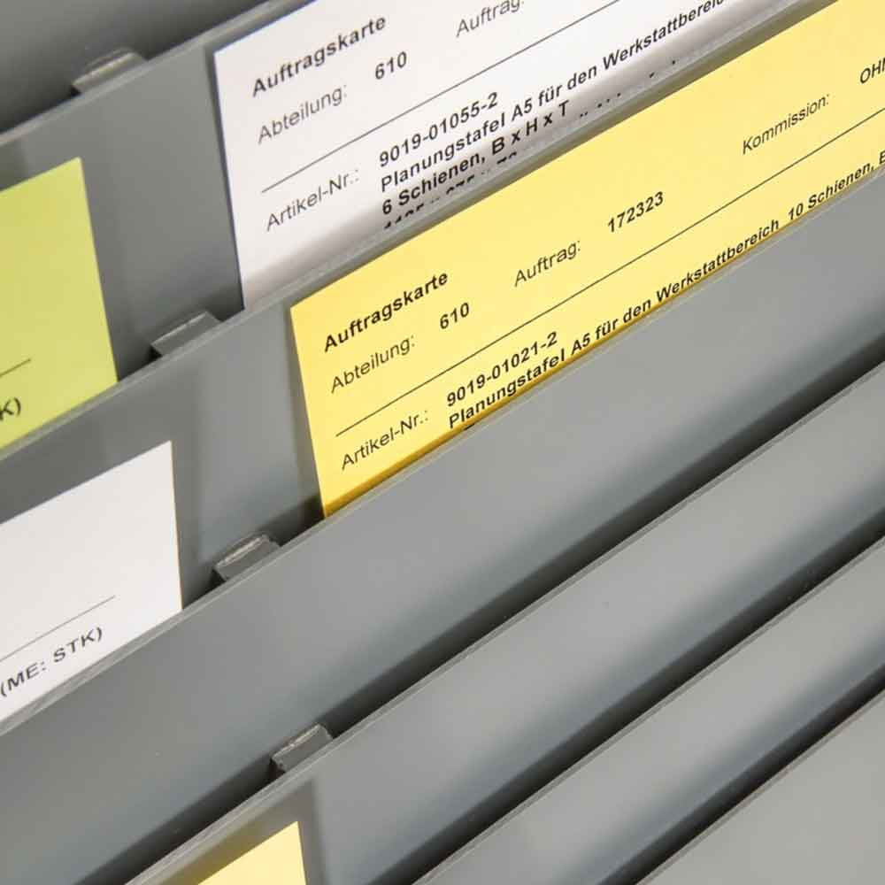 20-20-500-0-10-13-002-sortiertafel-detail-ablage-7d3562 Metallische Karten-Sortiertafel - 3-reihig - 30 x DIN A4 Belege - H 750 mm