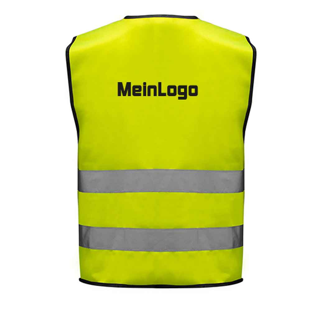 60-50-376-0-00-04-059-warnweste-xl-gelb-aufdruck-rs-b7674e Warnweste - XL - mit reflektierenden Streifen - Saum in Schwarz