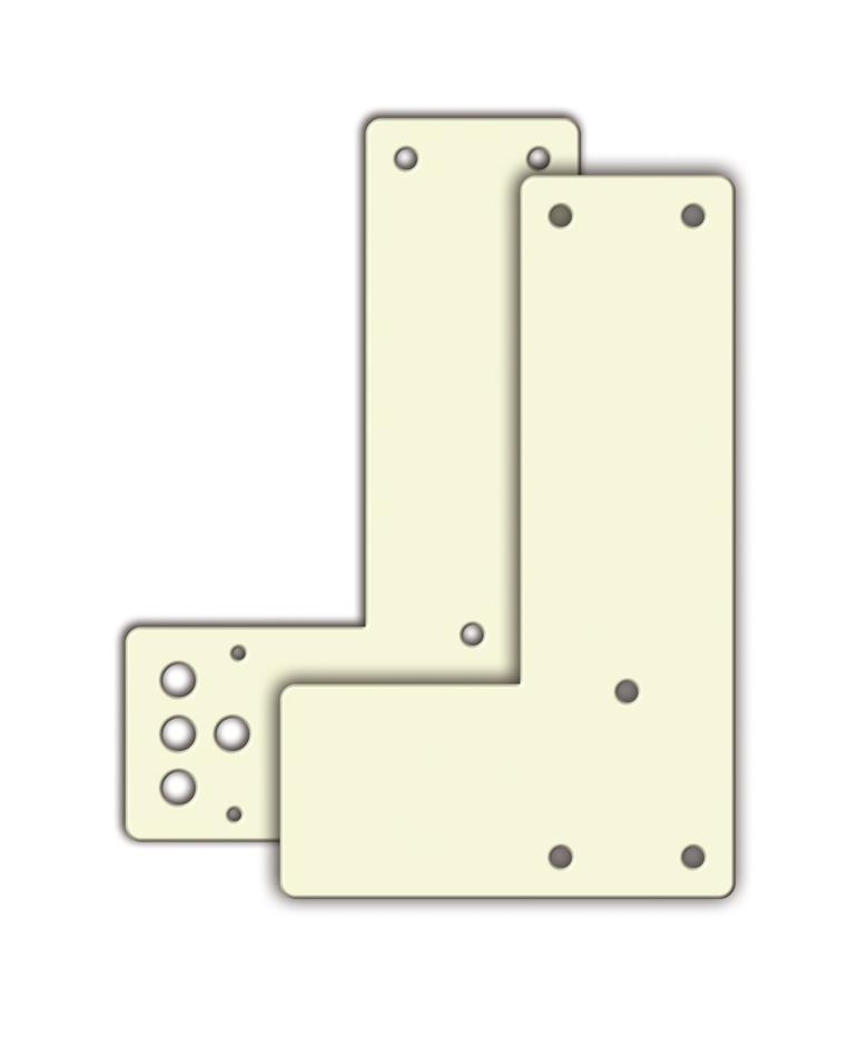 GfS-Schwenk-Türwächter - Zubehör - Montagegrundplatte für Glasrahmentüren - 3 Ausführungen