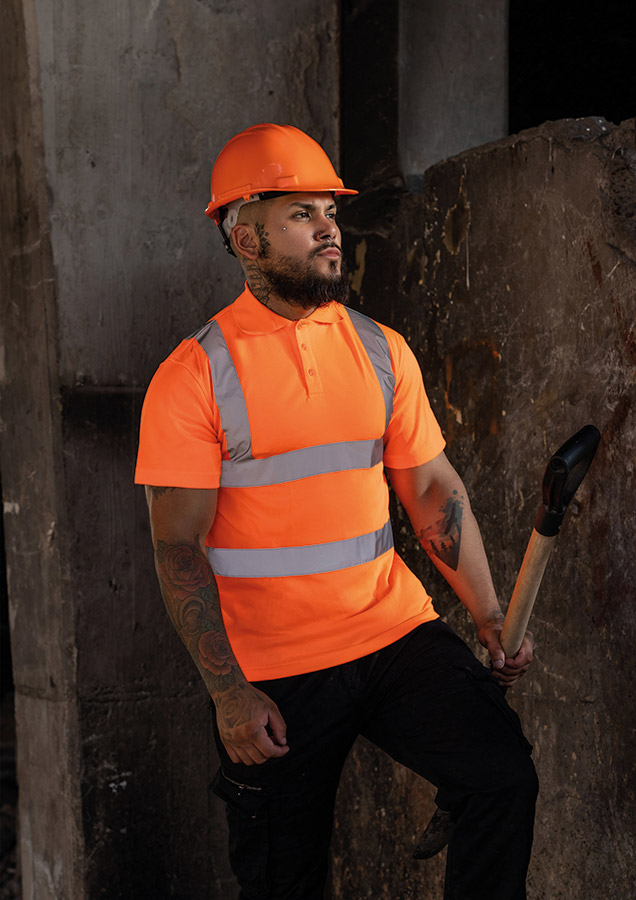Korntex® Hi-Vis Poly-Cotton Polo „Cambridge“ - Signal-Gelb - 7XL
