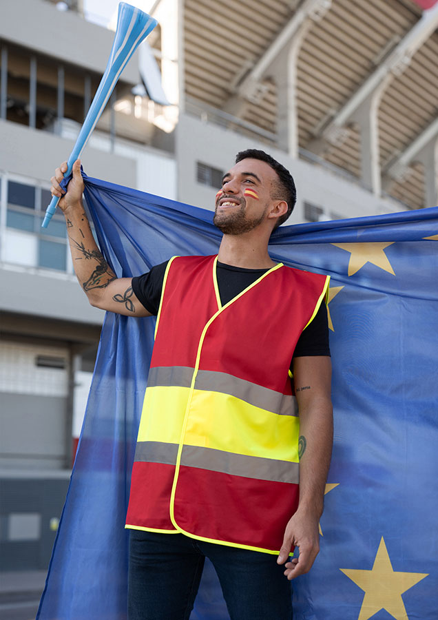 Korntex® Nationen-Warnweste „France“ - CO2 Neutral - S/M Korntex® Nationen-Warnweste „France“ - CO2 Neutral - S/M