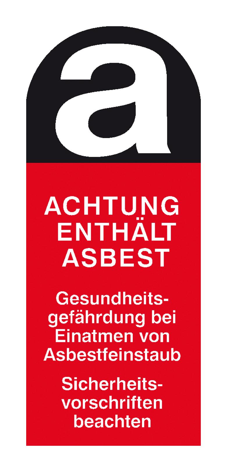 Warnschild - Gefahrstoff - Asbestfeinstaub