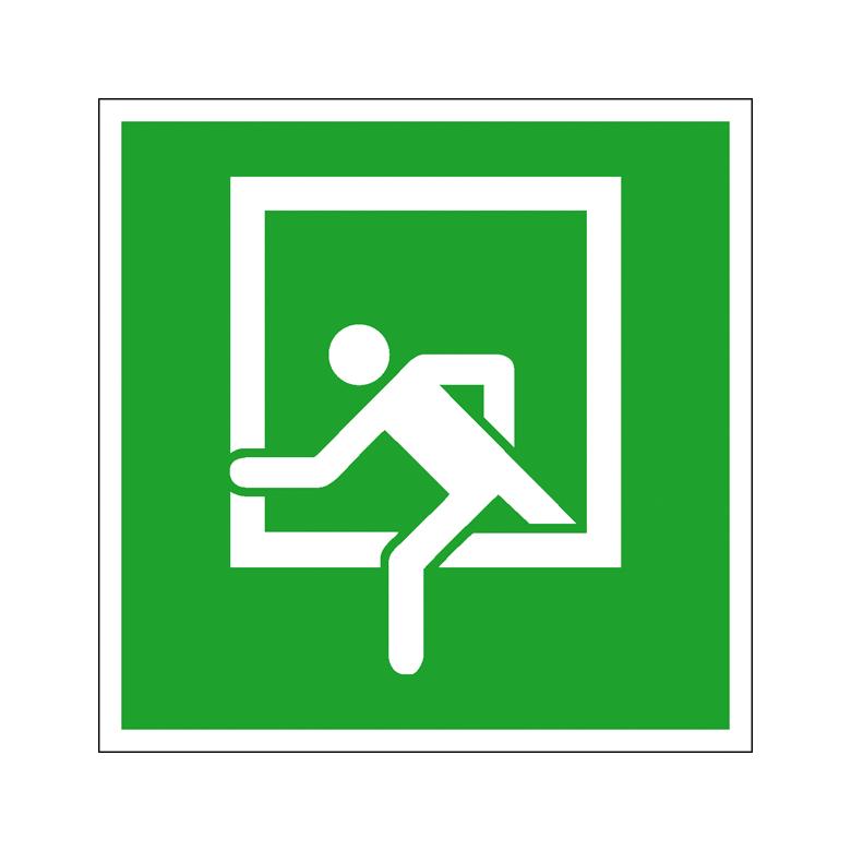Fluchtwegschild - Notausstieg