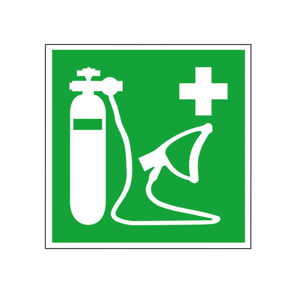 Erste-Hilfe-Schild - Wiederbelebungsgerät - langnachleuchtend Erste-Hilfe-Schild - Wiederbelebungsgerät - langnachleuchtend