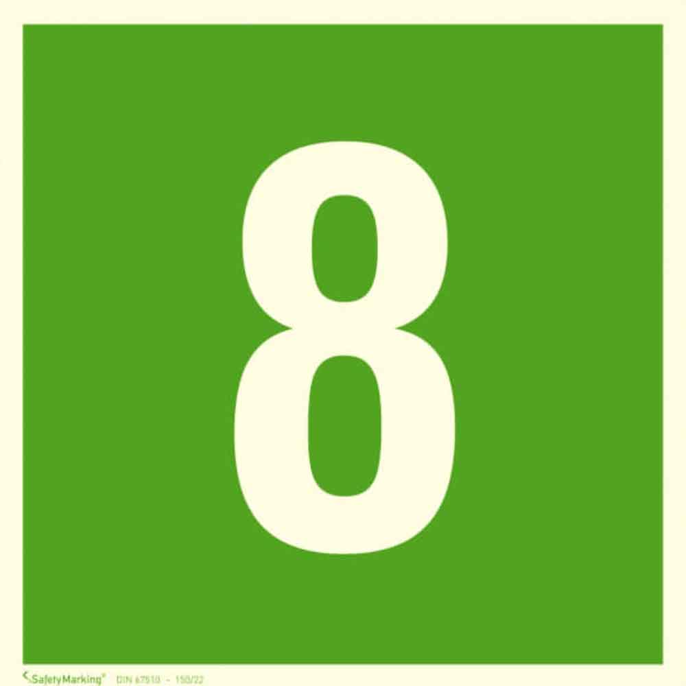 Fluchtwegschild mit Wunschtext - Etagenkennzeichnung - langnachleuchtend