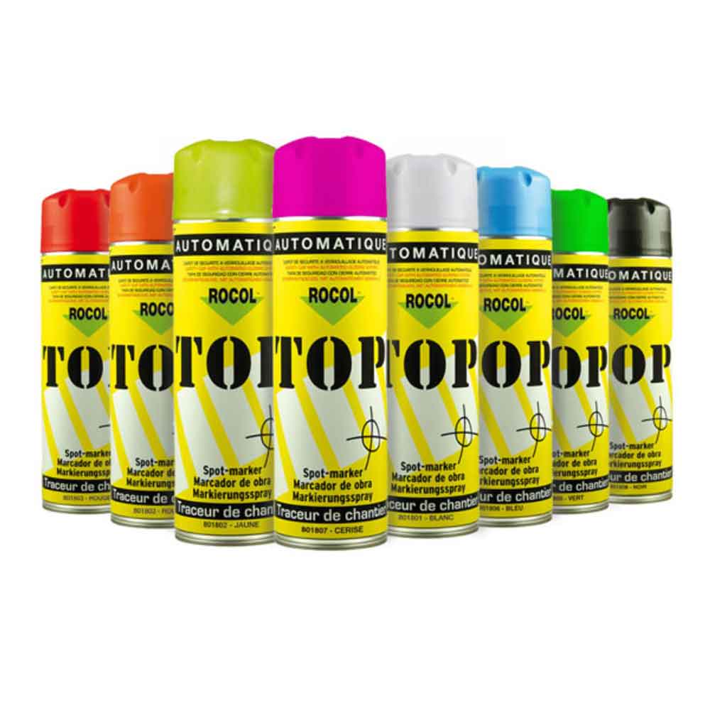 Rocol® TOP Markierungsspray - hochwertig und schnelltrocknend Rocol® TOP Markierungsspray - hochwertig und schnelltrocknend