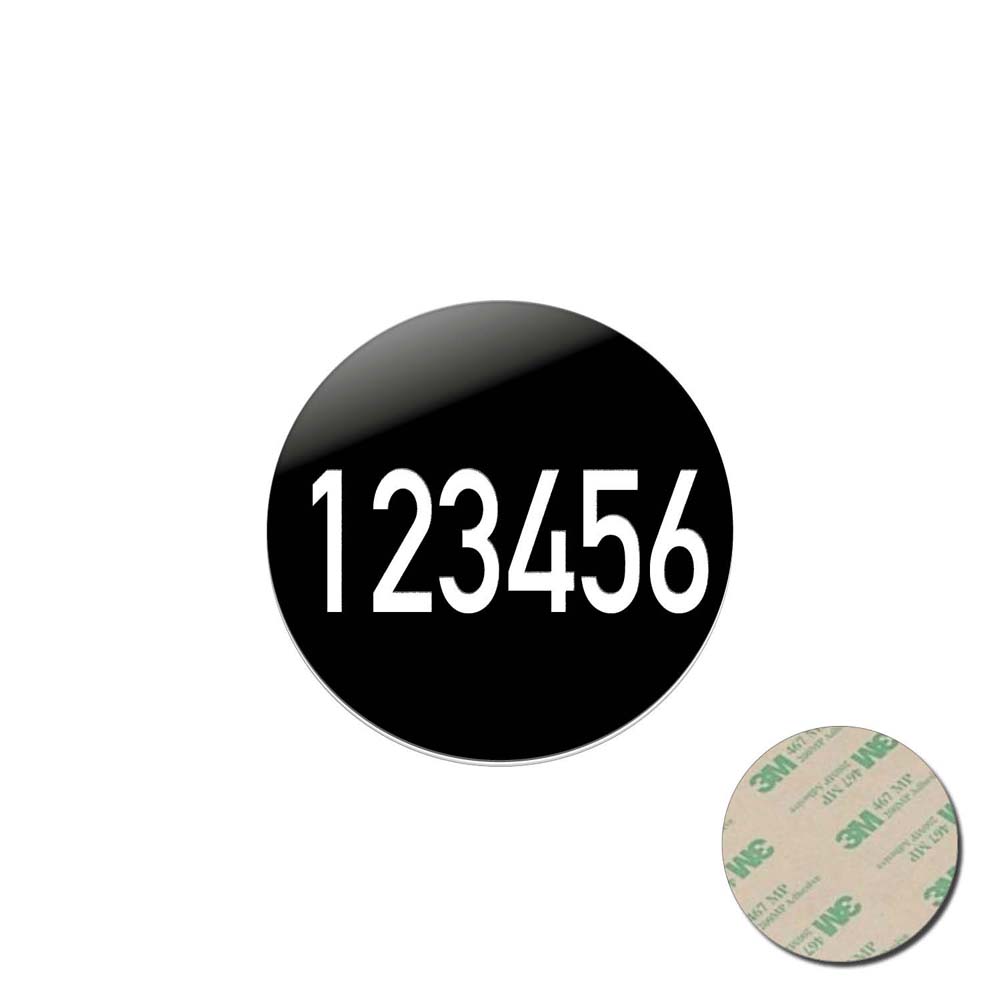 Zahlenmarken - Kunststoff - 4-6 stellige Gravur - selbstklebend
