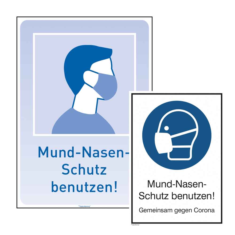 Hinweisschild - Maskenpflicht - Rechteck - 2 Ausführungen