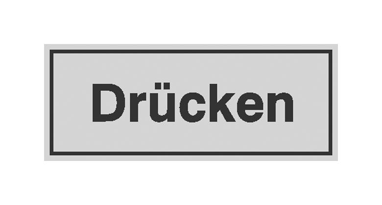39-25-349-0-00-058-turschild-drucken-farbe-silber-schwarz-285362-20be68 Türschild - Text: Drücken - Farbe: Silber / Schwarz