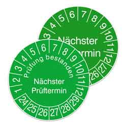 Prüfplaketten - Nächster Prüftermin