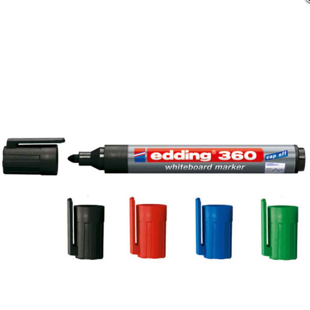 Edding 360 Whiteboardmarker mit Rundspitze - einzeln oder als Set Edding 360 Whiteboardmarker mit Rundspitze - einzeln oder als Set