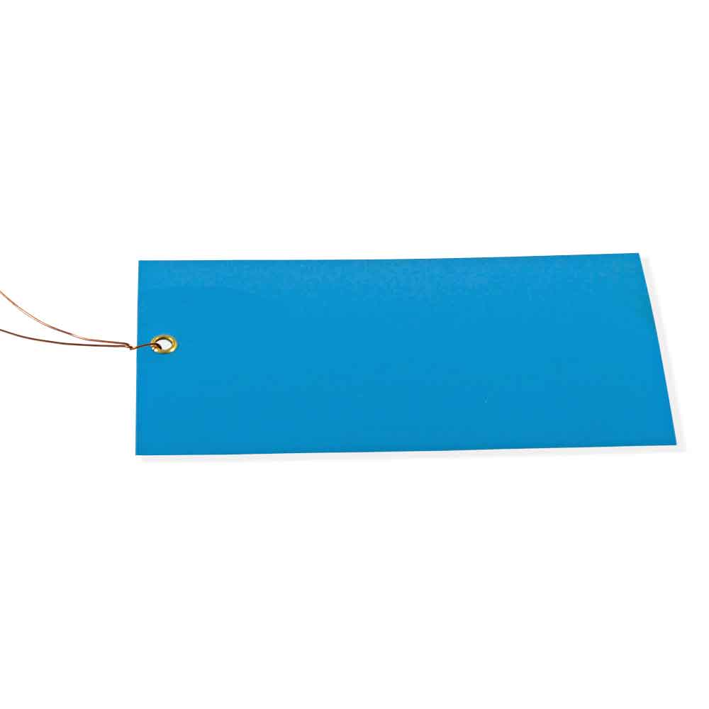 PVC-Hänge-Etiketten - mit Draht - Format 120 x 65 mm - 8 verschiedene Farben