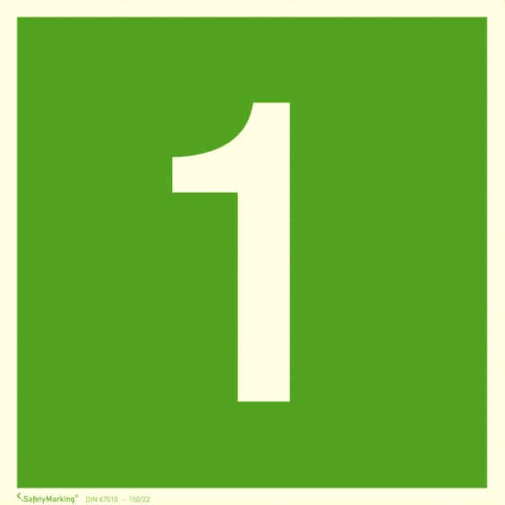 Fluchtwegschild mit Wunschtext - Etagenkennzeichnung - langnachleuchtend