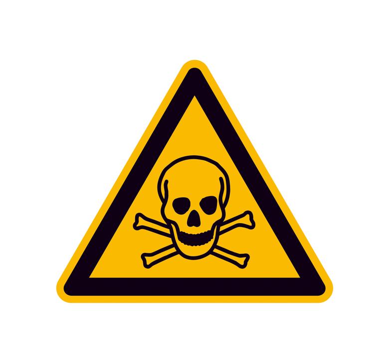 Warnschild - Warnung vor giftigen Stoffen
