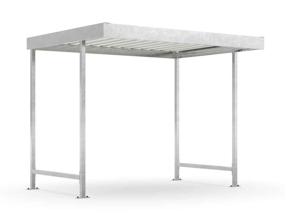 Materialüberdachung Leipzig L12 - als Bausatz - in Silber Materialüberdachung Leipzig L12 - als Bausatz - in Silber