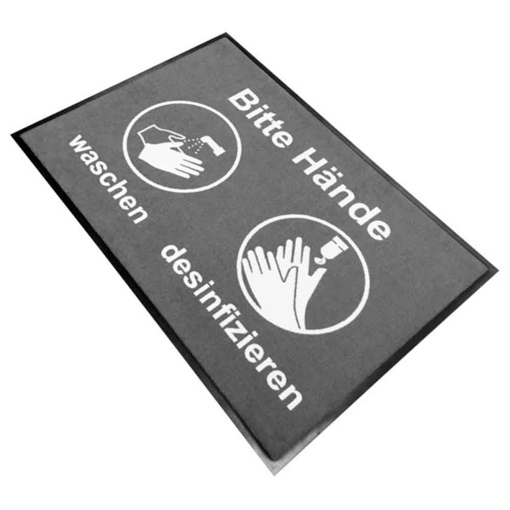 30-82-730-8-00-01-056-schmutzfangmatte-bitte-haende-waschen-und-desinfizieren-1d9628 Schmutzfangmatte - "Bitte Hände waschen und desinfizieren" - Querformat