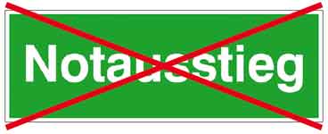 Notausstieg alte und ungültige Version