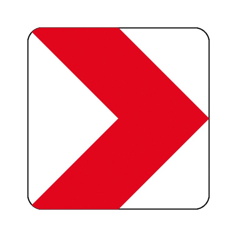 Verkehrszeichen - StVO - Richtungstafel rechtsweisend