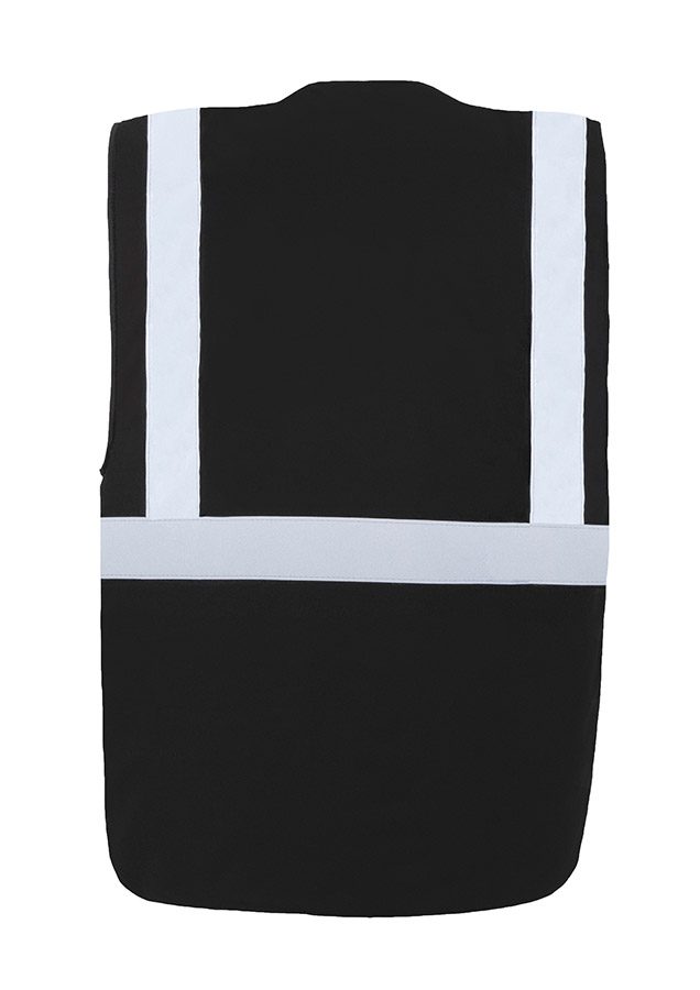 Korntex® Gefütterte Warnweste Comfort-Fit „Wismar“ - Schwarz - XL