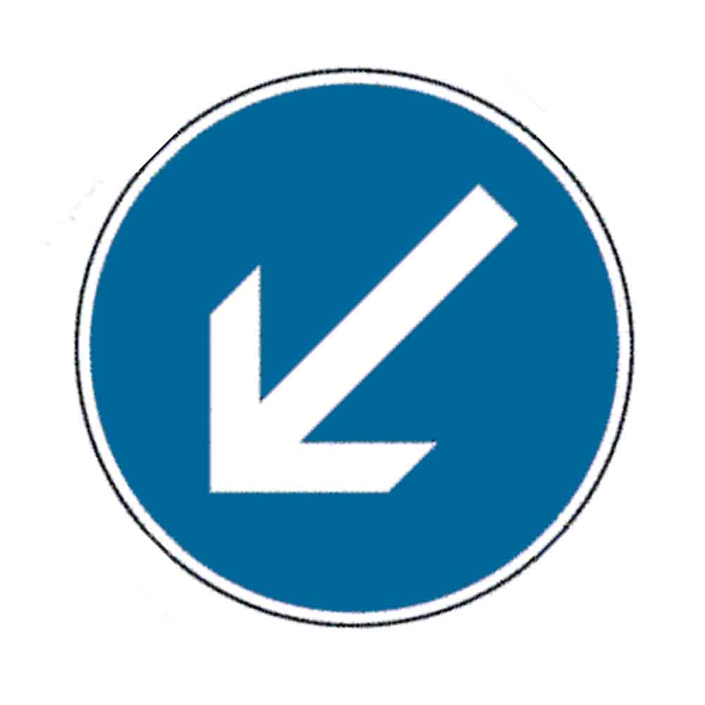 Verkehrszeichen - StVO - Vorgeschriebene Fahrtrichtung - 4 Varianten