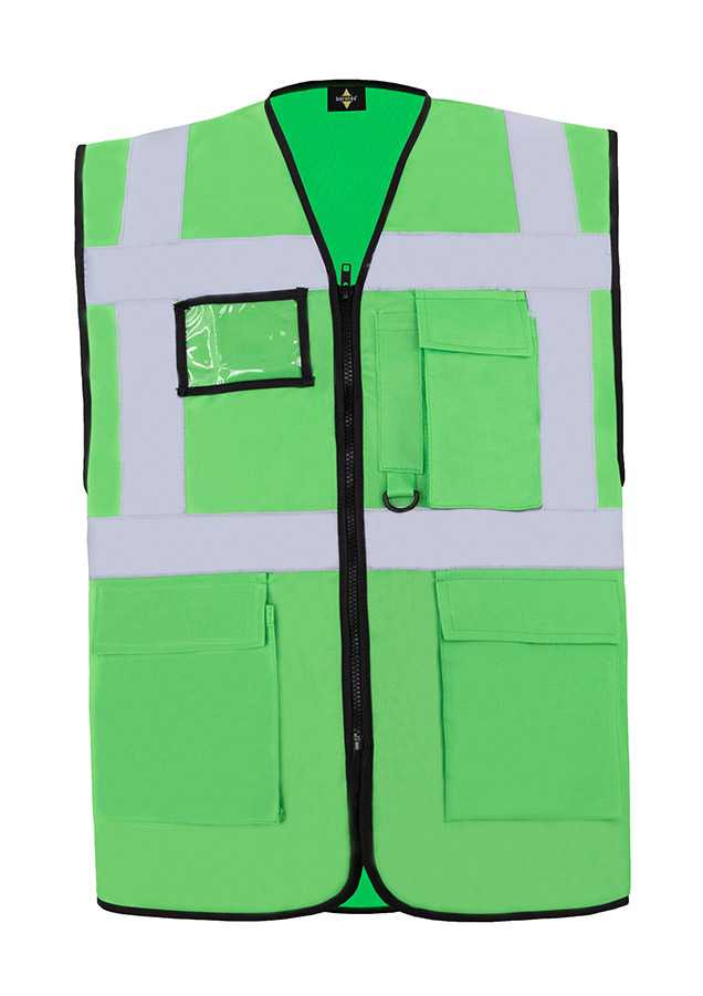 Korntex® Comfort Warnweste „Hamburg“ - Multifunktional - Weiß - M
