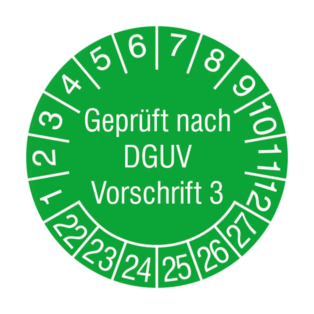 38-18-030-0-86-22-056-geprueft-nach-dguv-vorschrift-3-22-27-28b3c2 Prüfplakette in Schutzlackierung auf Bogen - Geprüft nach DGUV Vorschrift 3