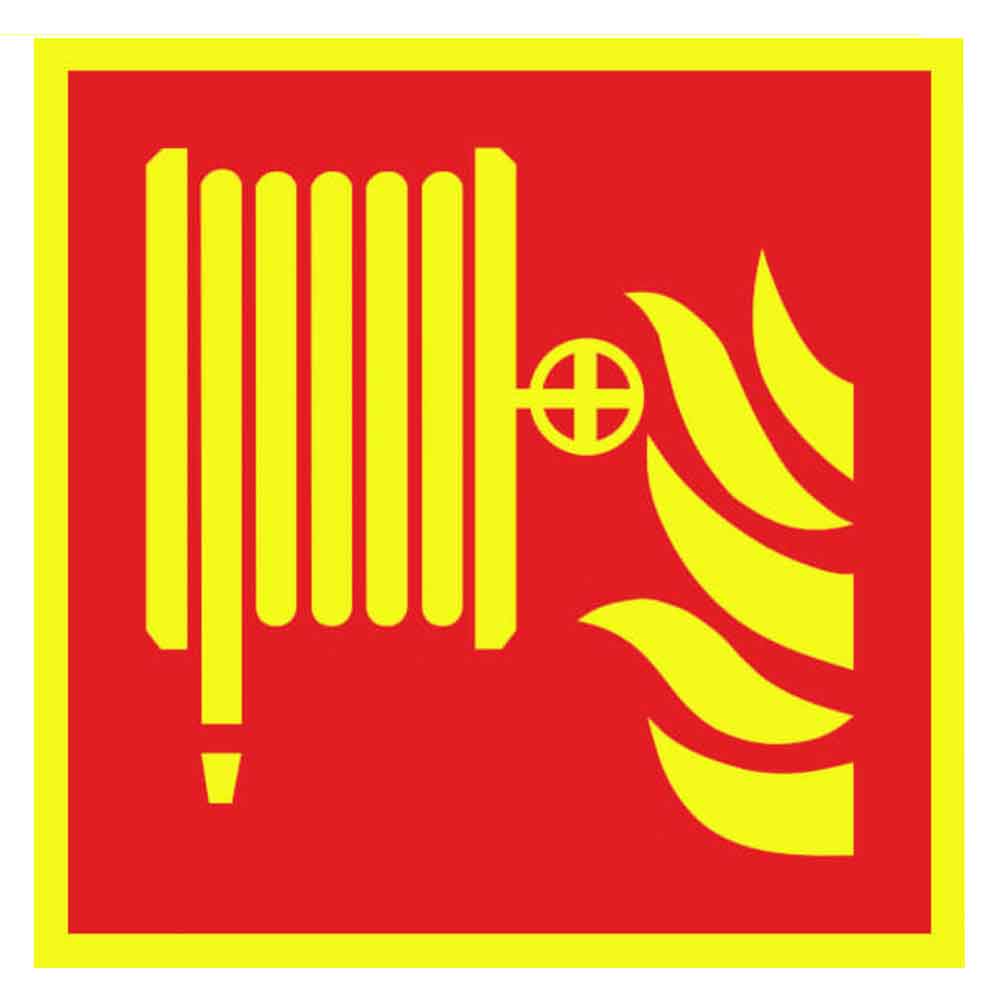 Brandschutzschild PLUS - Löschschlauch - langnachleuchtend + tagesfluoreszierend Brandschutzschild PLUS - Löschschlauch - langnachleuchtend + tagesfluoreszierend