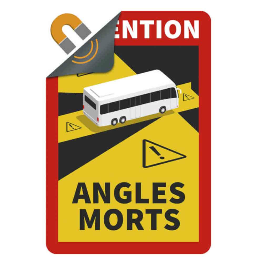 Hinweisschild - Attention Angles Morts - Achtung Toter Winkel - für LKW und Bus/Wohnmobil Hinweisschild - Attention Angles Morts - Achtung Toter Winkel - für LKW und Bus/Wohnmobil