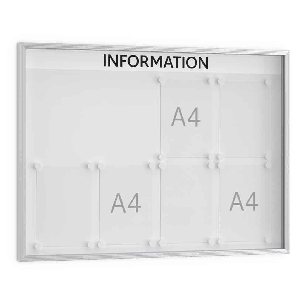 Schaukasten Standard-Tafel M - 10 x DIN A4 - für Innenbereiche