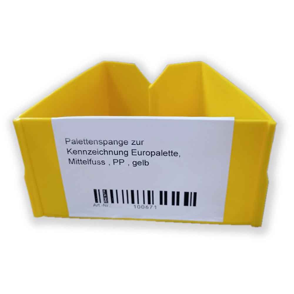 Palettenspange für den Mittelfuss einer Europalette Palettenspange für den Mittelfuss einer Europalette
