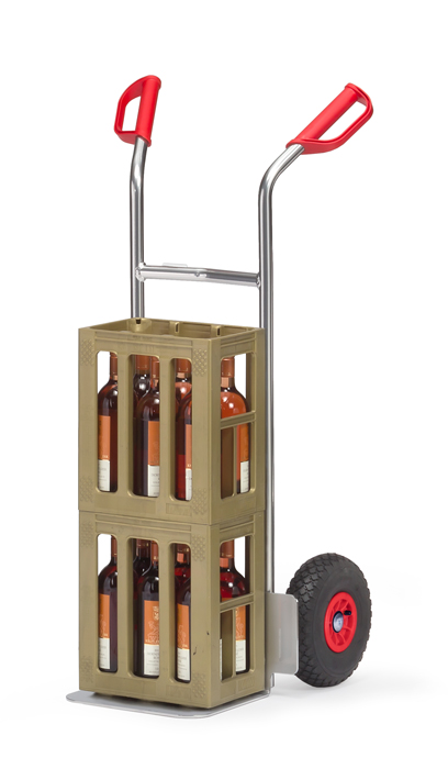 A1125L_fetra_alu-stapelkarre_live-4ffdd3 Alu-Stapelkarre - H 1150 mm - Schaufeltiefe 250 mm - Tragkraft 150 kg - mit 3 Radausstattungen