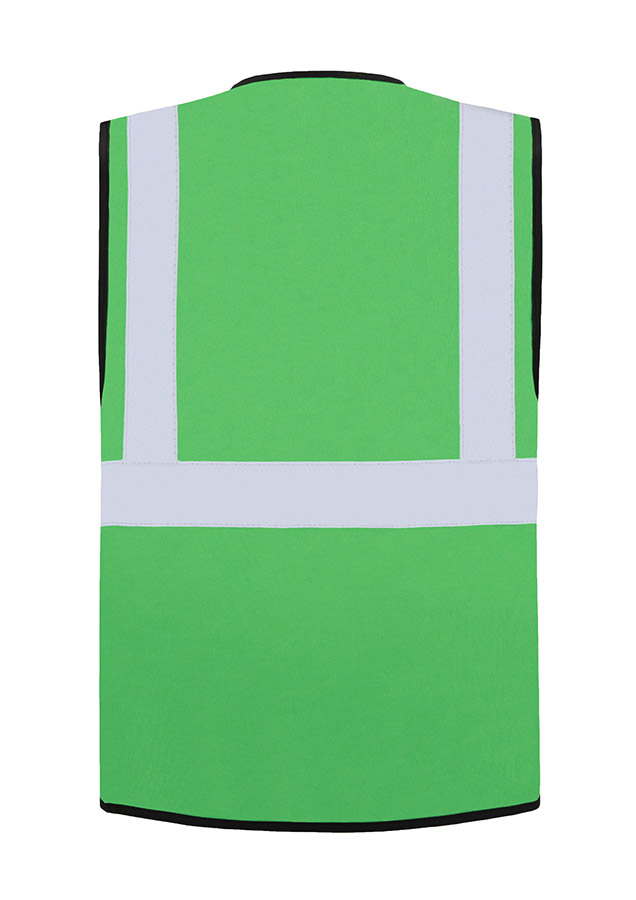 Korntex® Warnweste „Berlin“ - Multifunktional mit Taschen - Waldgrün/Signal-Gelb - XXL