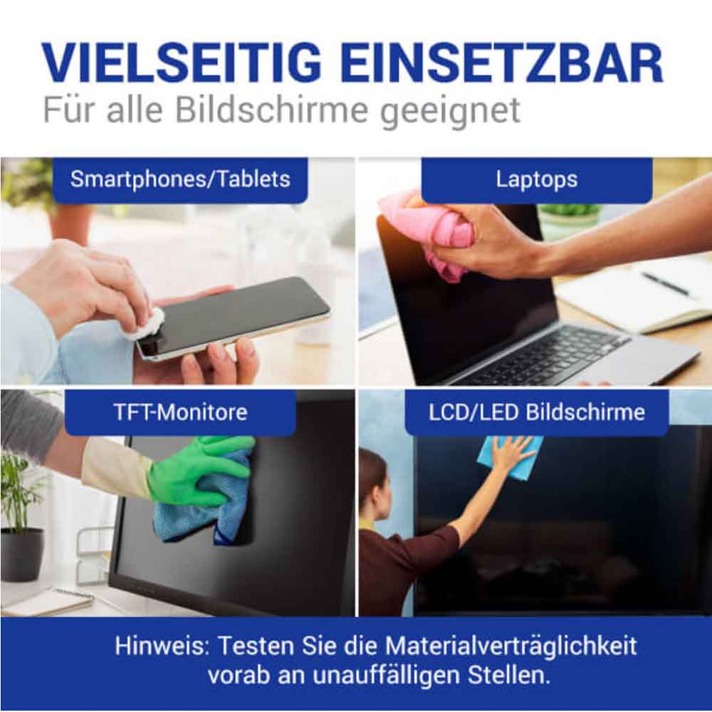 Bildschirmreiniger - Multimediareiniger für Displays Bildschirmreiniger - Multimediareiniger für Displays
