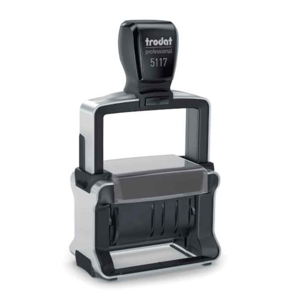 Trodat Professional 4.0 5117 Wortbanddrehstempel mit Datum und 12 Texte am Wortband