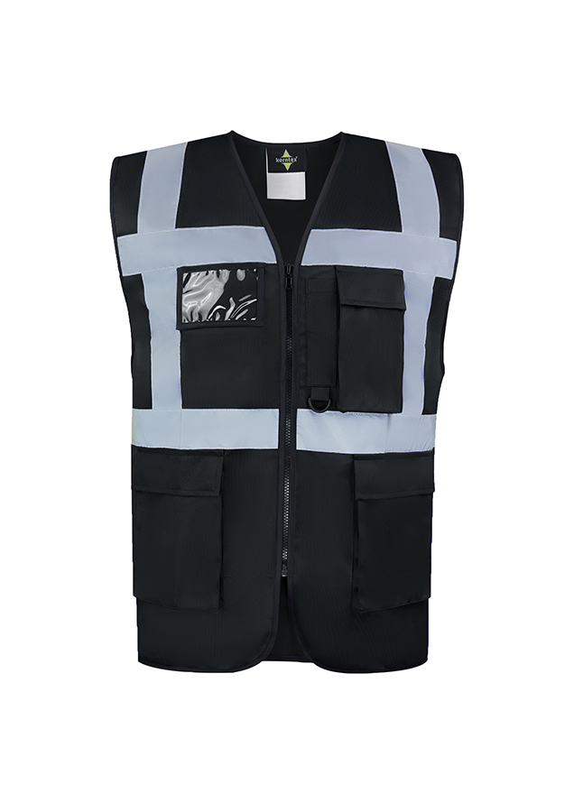 Korntex® Comfort Warnweste „Hamburg“ - Multifunktional - Weiß - M