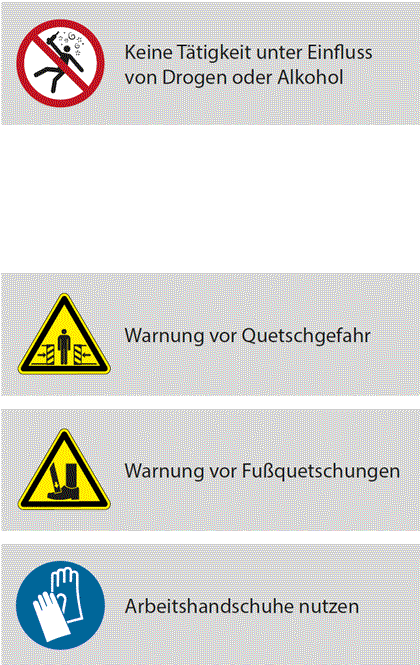 Gebrauchs- und Sicherheitshinweise für Gabelhubwagen