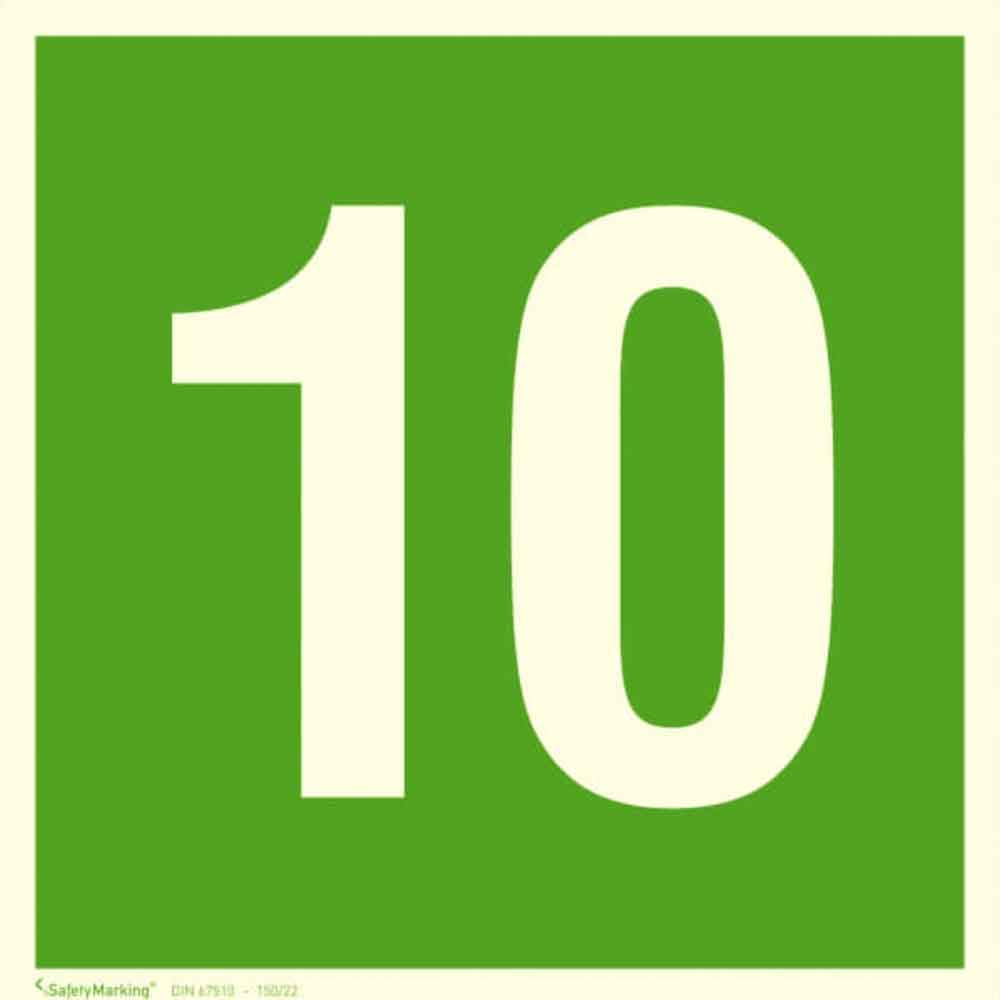 Fluchtwegschild mit Wunschtext - Etagenkennzeichnung - langnachleuchtend